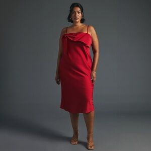 Hutch - Bow-Front Slip Dress - Red